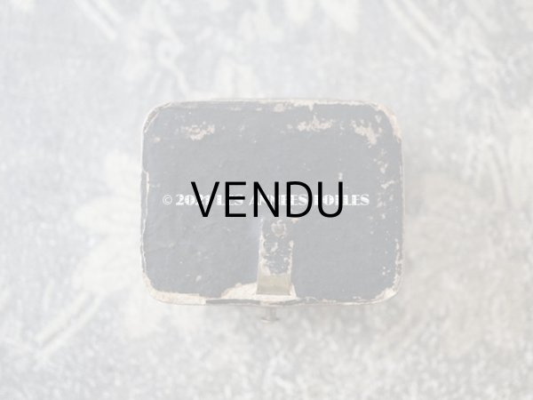 画像7: 19世紀末 アンティーク 本革製 ピアス用 ジュエリーボックス  黒 (7)