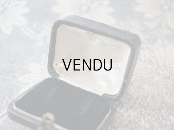 画像3: 19世紀末 アンティーク 本革製 ピアス用 ジュエリーボックス  黒 (3)