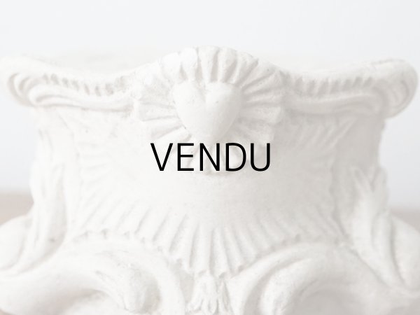 画像7: 1900年代 アンティーク マリア像の台座　石膏製 ハートのモチーフ (7)