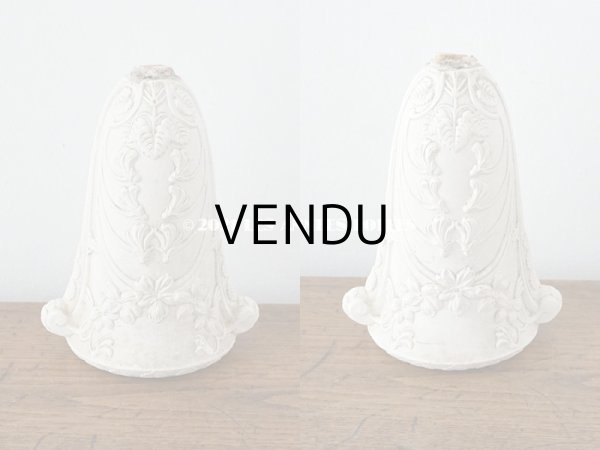 画像4: 1900年代 アンティーク 菫のオーナメント 石膏製 スミレ柄 (4)