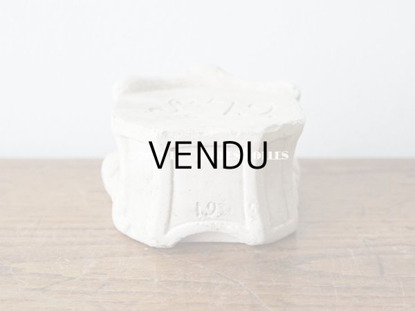 画像4: 1900年代 アンティーク マリア像の台座　石膏製 ハートのモチーフ (4)