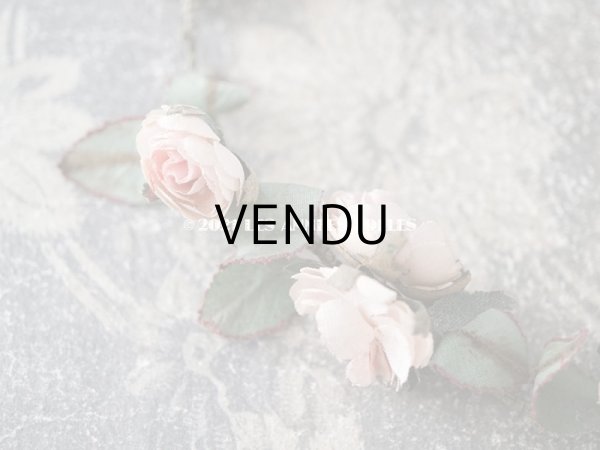 画像9: 19世紀末 アンティーク 小さな薔薇の布花のティアラ 　パウダーピンク (9)