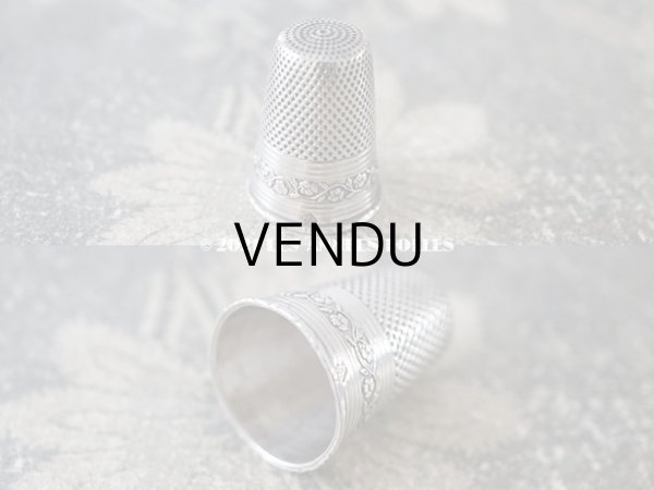 画像19: アンティーク シルバー製 薔薇の裁縫道具セット  (19)