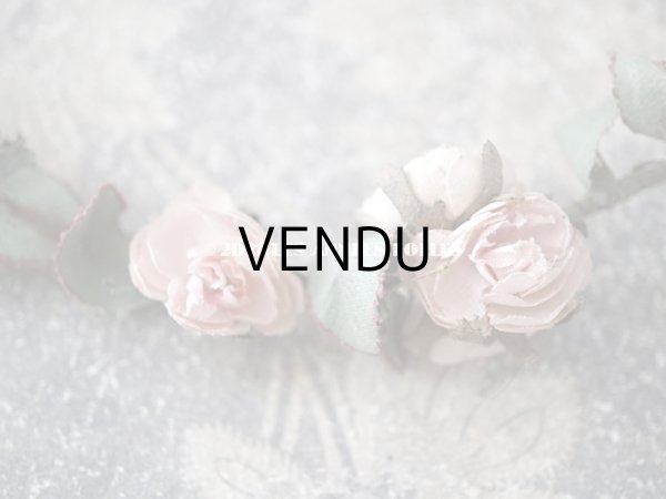 画像10: 19世紀末 アンティーク 小さな薔薇の布花のティアラ 　パウダーピンク (10)