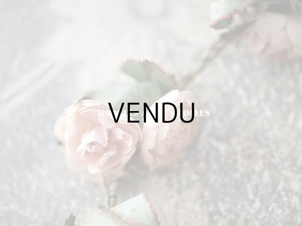 画像7: 19世紀末 アンティーク 小さな薔薇の布花のティアラ 　パウダーピンク (7)