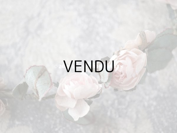 画像11: 19世紀末 アンティーク 小さな薔薇の布花のティアラ 　パウダーピンク (11)