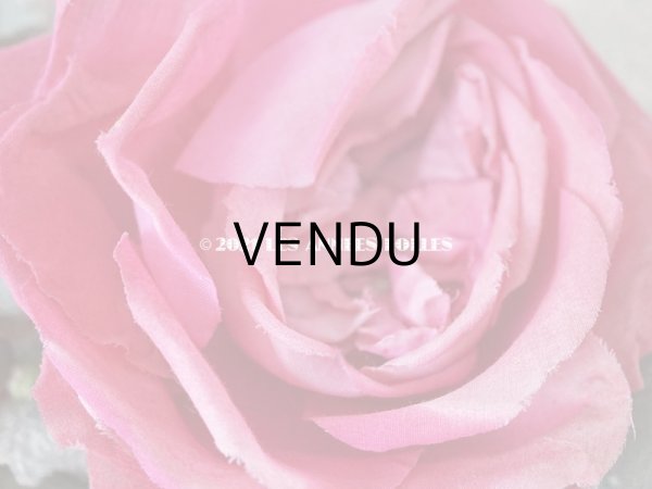 画像3: アンティーク ピンクの薔薇の大きな布花 コサージュ クオーター・ロゼット咲き (3)