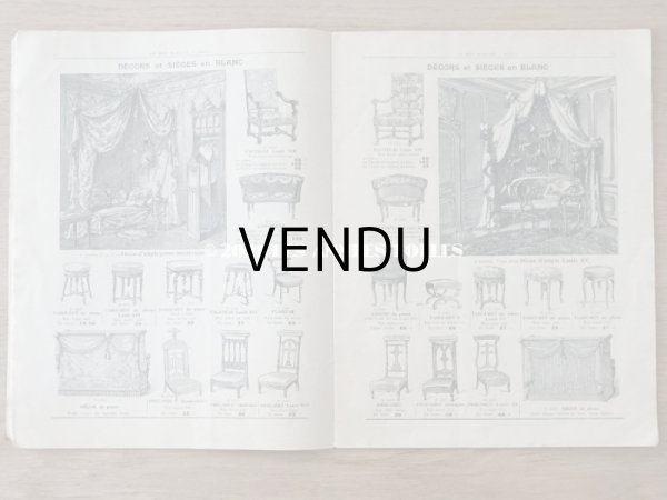 画像9: 1905年 アンティーク ボンマルシェのカタログ　椅子　＆　デコレーション SIEGES ARTISTIQUES AMEUBLEMENTS - AU BON MARCHE - (9)