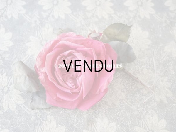 画像6: アンティーク ピンクの薔薇の大きな布花 コサージュ クオーター・ロゼット咲き (6)