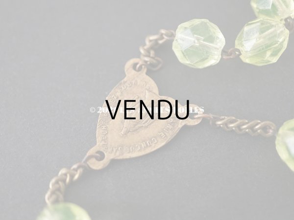 画像4: アンティーク ウラングラスのロザリオ 大粒　８mm ルルドの泉のスヴニール (4)