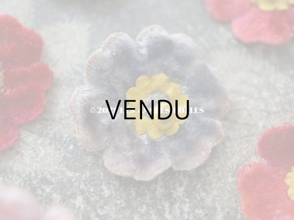 画像3: アンティーク　ベルベットのの布花のセット (3)