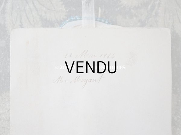 画像10: 1884年 アンティーク  初聖体の立体カニヴェ ファン付きブーケ プルミエール・コミュニオン (10)