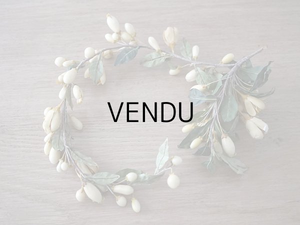 画像8: 19世紀末 アンティークワックスフラワーのティアラ & ブートニアのセット ウェディング 結婚式  (8)