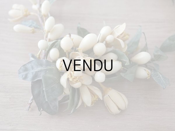 画像3: 19世紀末 アンティークワックスフラワーのティアラ & ブートニアのセット ウェディング 結婚式  (3)