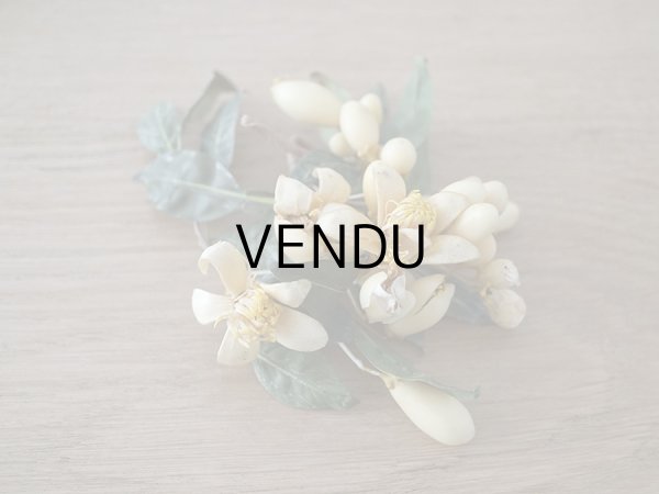 画像11: 19世紀末 アンティークワックスフラワーのティアラ & ブートニアのセット ウェディング 結婚式  (11)