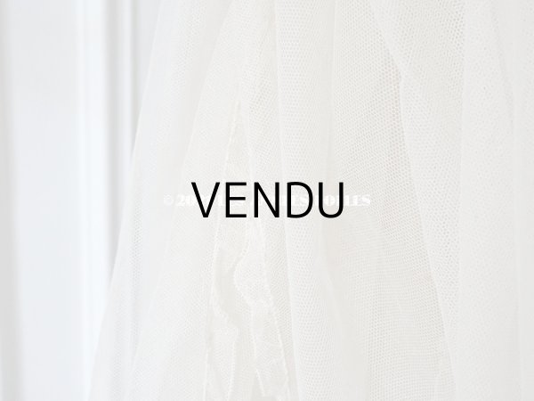 画像7: アンティーク  ウェディングヴェール  フリル＆淡いピンクのシルクリボン付き (7)