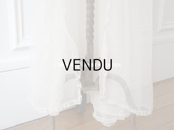 画像4: アンティーク  ウェディングヴェール  フリル＆淡いピンクのシルクリボン付き (4)