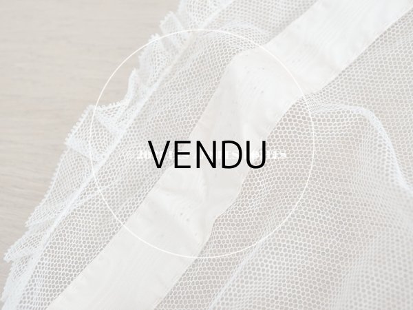 画像10: アンティーク  ウェディングヴェール  フリル＆淡いピンクのシルクリボン付き (10)