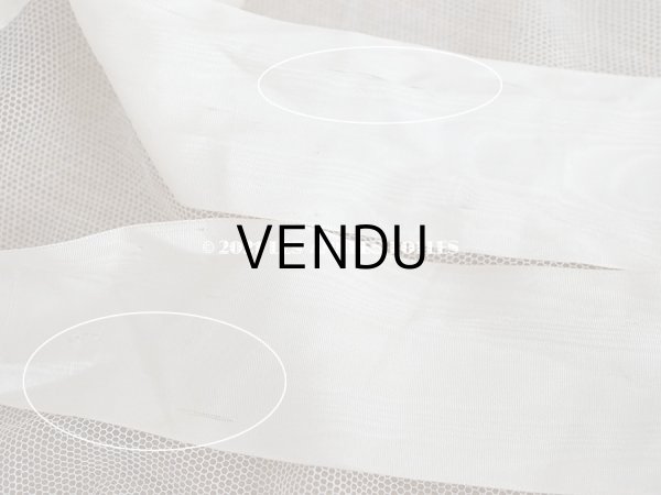 画像11: アンティーク  ウェディングヴェール  フリル＆淡いピンクのシルクリボン付き (11)