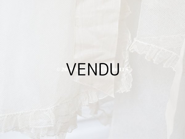 画像6: アンティーク  ウェディングヴェール  フリル＆淡いピンクのシルクリボン付き (6)