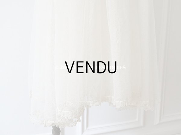 画像5: アンティーク  ウェディングヴェール  フリル＆淡いピンクのシルクリボン付き (5)