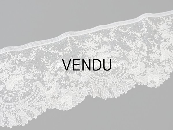 画像4: 【セール対象外】19世紀末  アンティーク 幅広18cm　ポワンドローズ　ニードルレース 3.3m  『ポワン・ド・ガーズ』『ポワン・ド・ローズ』  (4)