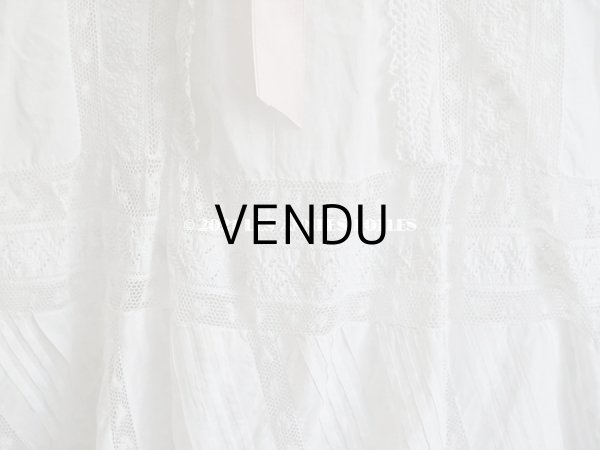 画像9: アンティーク 洗礼式のベビードレス 手刺繍＆手縫い ピンクのリボン付き  (9)