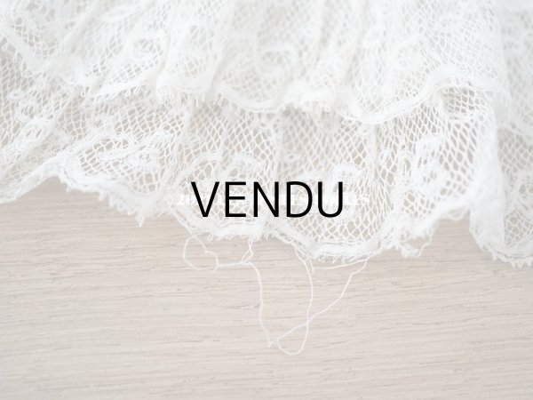 画像12: 【クリスマスセール2021対象外】1900年代 アンティーク 幅広 ドレスの裾  1.77m 2段プリーツ入り＆手編みのヴァランシエンヌレース 21cm幅  (12)