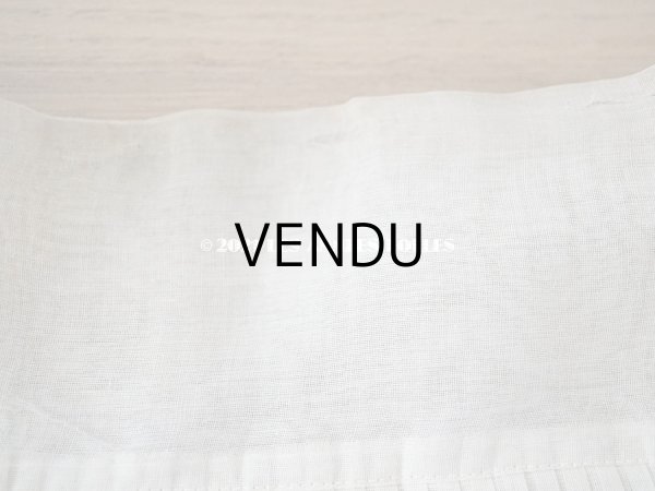 画像6: 【クリスマスセール2021対象外】1900年代 アンティーク 幅広 ドレスの裾  0.85〜0.9m 2段プリーツ入り＆手編みのヴァランシエンヌレース 21cm幅  (6)