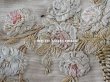 画像10: 【クリスマスセール2021対象外】アンティーク リボン刺繍のパネル 薔薇の花かご　＆　鈴蘭 (10)