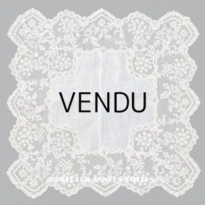 画像: 【クリスマスセール2021対象外】アンティーク アランソンレース 結婚式のハンカチ  【ポワン・ダランソン（アランソン）】　【POINT D'ALENCON】