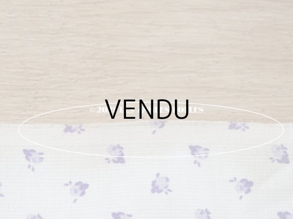 画像8: 【クリスマスセール2021対象外】アンティーク  小さな薄紫の薔薇模様 コットンファブリック ドールドレス 43×26.7cm (8)