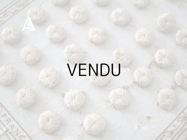 画像3: 【クリスマスセール2021対象外】アンティーク シルク製 くるみボタン 8〜9mm 6ピースのセット オフホワイト (3)