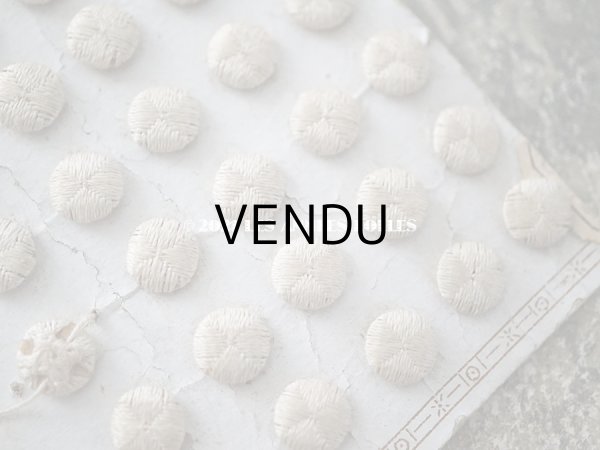 画像12: 【クリスマスセール2021対象外】アンティーク シルク製 くるみボタン 8〜9mm 6ピースのセット オフホワイト (12)