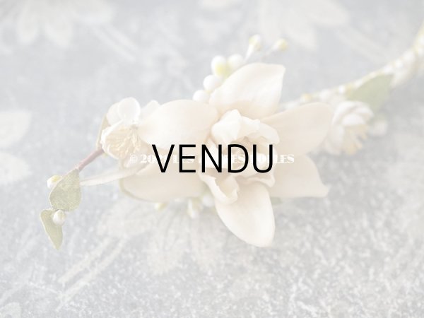 画像7: 1925年 アンティーク ワックスフラワーのティアラ  結婚式 ウェディング 桜の花 (7)