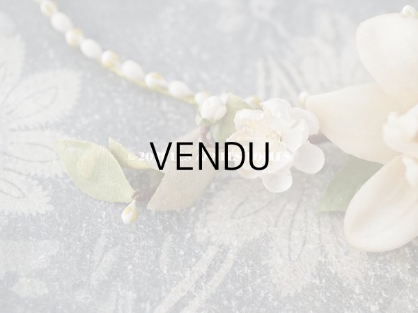 画像5: 1925年 アンティーク ワックスフラワーのティアラ  結婚式 ウェディング 桜の花 (5)