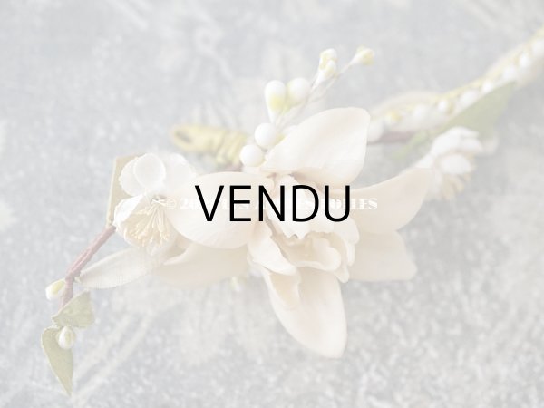 画像8: 1925年 アンティーク ワックスフラワーのティアラ  結婚式 ウェディング 桜の花 (8)