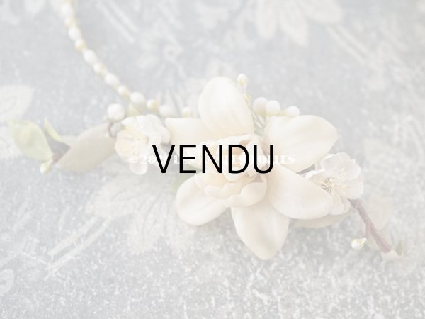 画像4: 1925年 アンティーク ワックスフラワーのティアラ  結婚式 ウェディング 桜の花 (4)