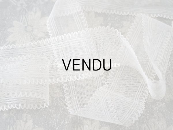 画像10: 1920年代 アンティーク 　ピコット付きチュールレース 約10mのセット　2種類 (10)