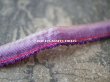 画像3: アンティーク  リボン刺繍 & ロココトリム用 シルク製 リボン フリル付き 紫 金糸の縁取り 10mm幅 (3)