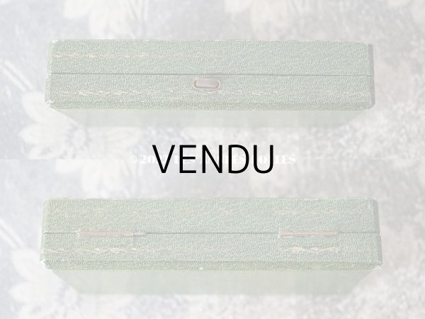 画像4: アンティーク 金彩入り ジュエリーボックス 　グリーン　 (4)