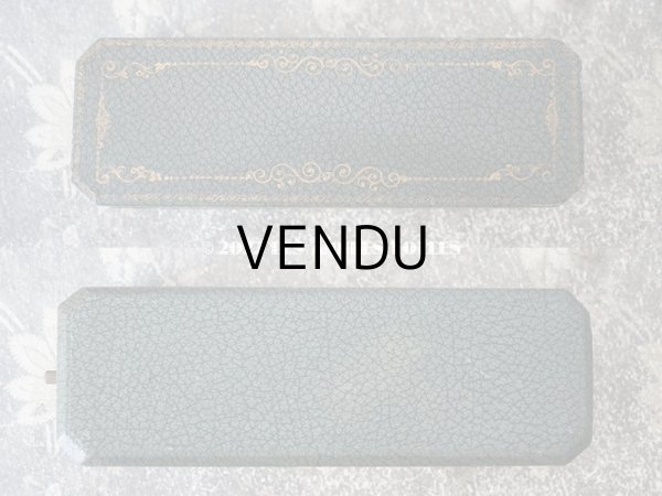 画像3: アンティーク 金彩入り ジュエリーボックス 　グリーン　ボタン用 (3)