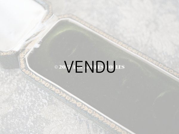 画像8: アンティーク 金彩入り ジュエリーボックス 　グリーン　ボタン用 (8)