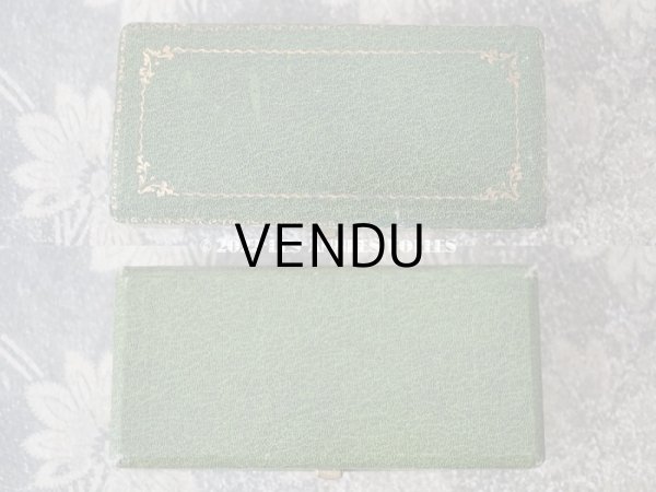 画像3: アンティーク 金彩入り ジュエリーボックス 　グリーン　 (3)