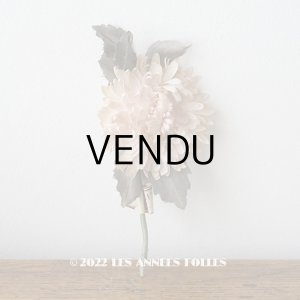 画像:  アンティーク 布花 西洋菊 クリザンテーム　コサージュ パウダーピンク
