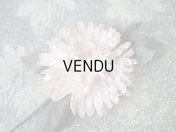 画像3:  アンティーク 布花 西洋菊 クリザンテーム　コサージュ パウダーピンク (3)