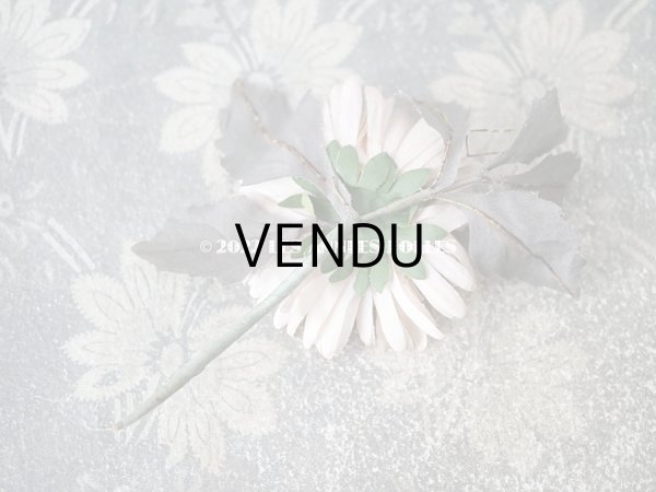 画像7:  アンティーク 布花 西洋菊 クリザンテーム　コサージュ パウダーピンク (7)