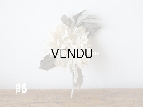 画像6:  アンティーク 布花 西洋菊 クリザンテーム　コサージュ オフホワイト (6)