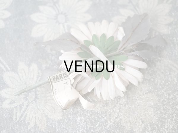 画像13:  アンティーク 布花 西洋菊 クリザンテーム　コサージュ パウダーピンク (13)