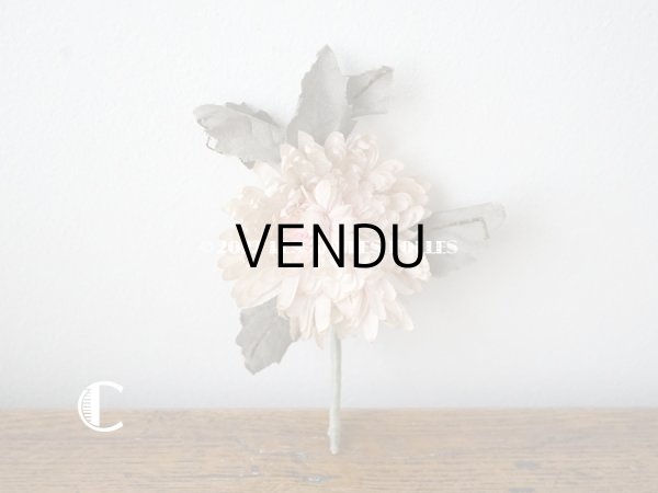 画像8:  アンティーク 布花 西洋菊 クリザンテーム　コサージュ パウダーピンク (8)